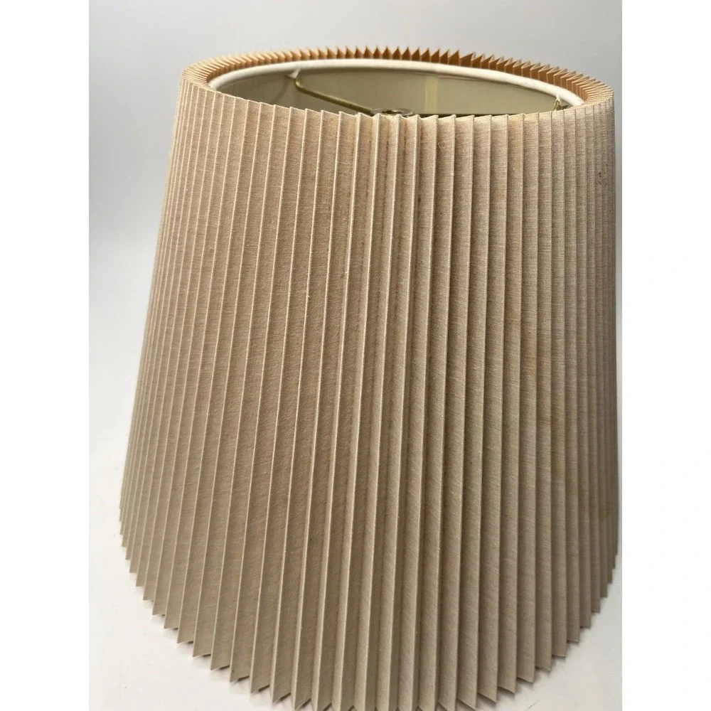 Vintage Pleated Large Lamp Shade Cottage Farmhouse Decor